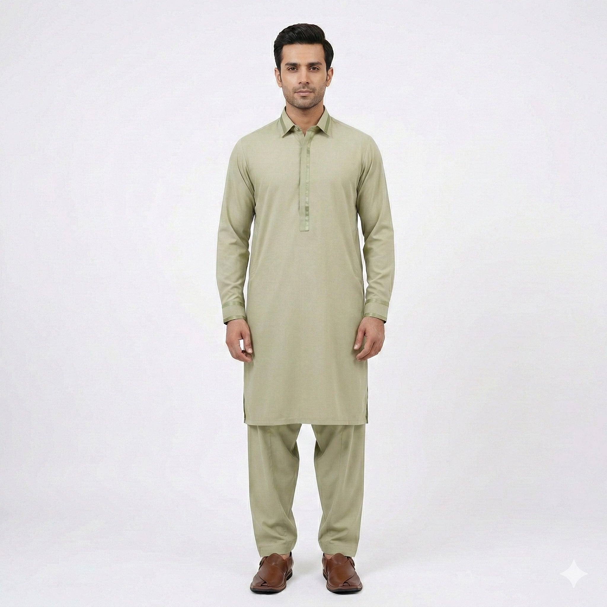 Blended- Classic Unstitched Crest Sage Green