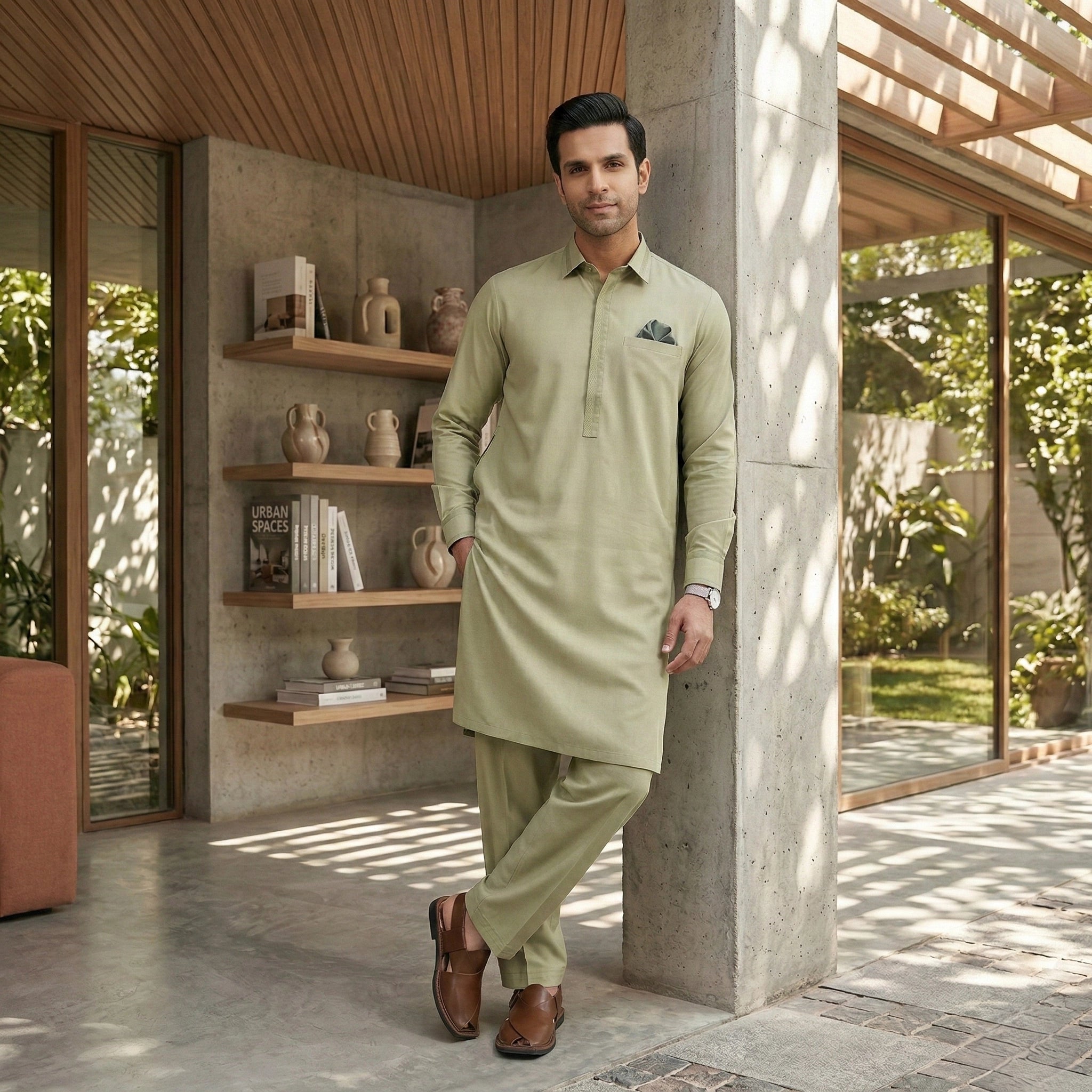 Blended- Classic Unstitched Crest Sage Green